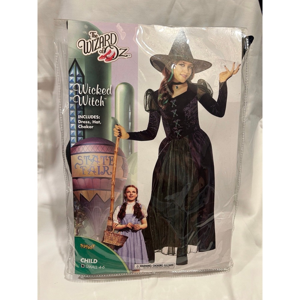The Wizard Of Oz - Wicked Witch - Spirit Halloween Costume - Size 4/5 New